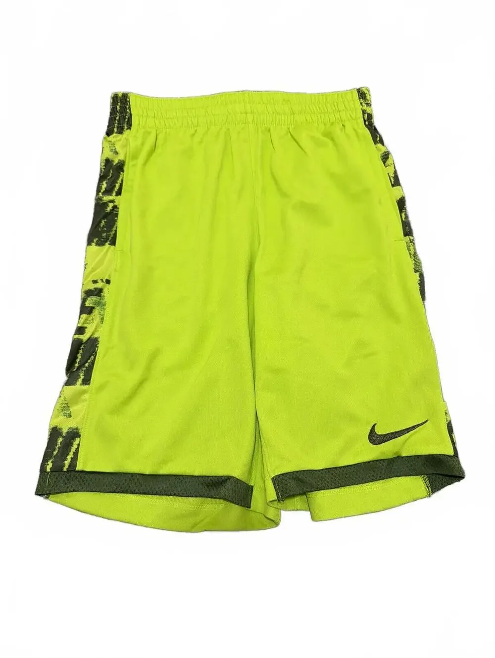 Nike Boys Yellow Neon Dri-Fit Athletic Shorts L
